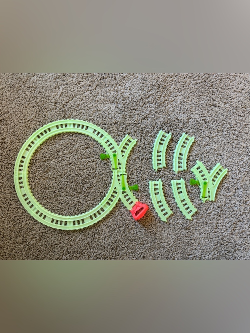 Thomas & Friends Lime Green Train Track Set with Pink Connector